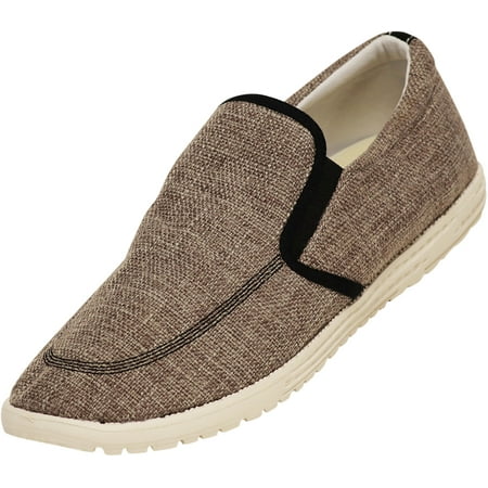 NORTY Mens Slip on Loafers Adult Male Canvas Shoes Size 13