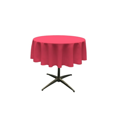 LA Linen Polyester Poplin Tablecloth 58-Inches Round Fuchsia