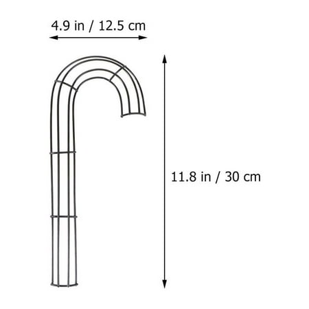 4pcs J-design Flower Wreath Rings Iron Cane Shape Door Hanging Wreath Ring Wreath Making Material