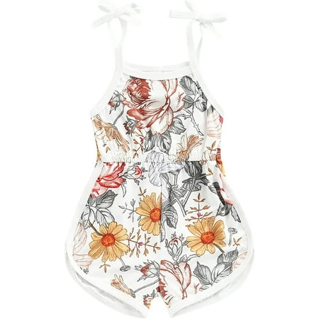 QWZNDZGR Baby Girls Romper Floral Pattern Sleeveless Tie-Up Shoulder Strap Infant Toddler Girl Sling Playsuit
QWZNDZGR Baby Girls Romper Floral Pattern Sleeveless Tie-Up Shoulder Strap Infant Toddler Girl Sling Playsuit