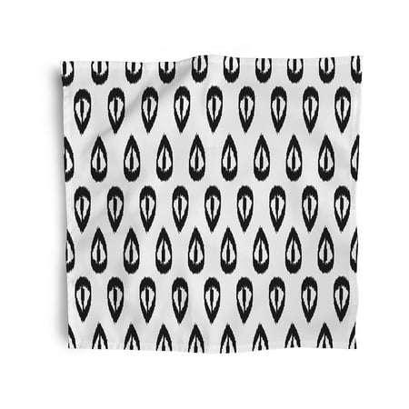 Simply Daisy 18 x 18 Black Ikat Tears Napkins Set of 4