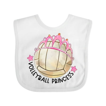 Inktastic Volleyball Princess- Tiara Gift Baby Girl Bib