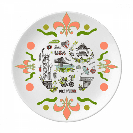 Spring Liberty New York America Graffiti Flower Ceramics Plate Tableware Dinner Dish
Spring Liberty New York America Graffiti Flower Ceramics Plate Tableware Dinner Dish