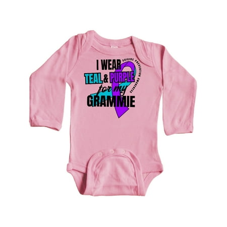 Inktastic Suicide Prevention I Wear Teal and Purple for My Grammie Gift Baby Boy or Baby Girl Long Sleeve Bodysuit
Inktastic Suicide Prevention I Wear Teal and Purple for My Grammie Gift Baby Boy or Baby Girl Long Sleeve Bodysuit