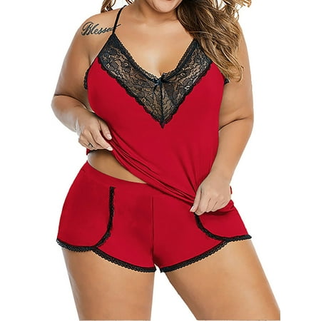 Scvgkk Women s Plus Size Sleeveless Lace V Neck Two Piece Lingerie Nightgown
Scvgkk Women s Plus Size Sleeveless Lace V Neck Two Piece Lingerie Nightgown