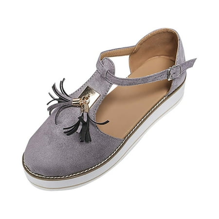 Sandals for Women Clearance Summer Tassel Baotou Hollow T-shaped Platform Shoes Suede Buckle Sandals
Sandals for Women Clearance Summer Tassel Baotou Hollow T-shaped Platform Shoes Suede Buckle Sandals