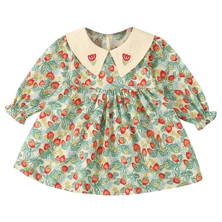 GWAABD Casual Dresses for Girls Green Cotton Blend toddler Girls Long Sleeve Floral Prints Princess Dress Dance Party Dresses Clothes 6
GWAABD Casual Dresses for Girls Green Cotton Blend toddler Girls Long Sleeve Floral Prints Princess Dress Dance Party Dresses Clothes 6