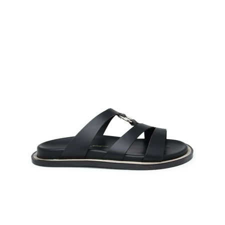 Salvatore Ferragamo Woman Mikela Flip Flops In Black Leather
