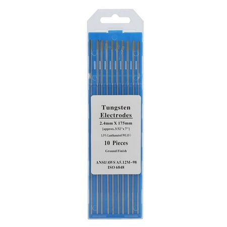Big sale 10pcs WL15 Lanthanum Tungsten TIG Electrodes for Steel Metal Alloy Welding (2.4mm*175mm)
Big sale 10pcs WL15 Lanthanum Tungsten TIG Electrodes for Steel Metal Alloy Welding (2.4mm*175mm)