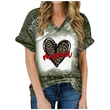Going Out Tops for Women Women Summer Gradient Print V-Neck Regular Women Monther s Day Printed Short Sleeves Top Maternity Blouses Army Green L
Going Out Tops for Women Women Summer Gradient Print V-Neck Regular Women Monther s Day Printed Short Sleeves Top Maternity Blouses Army Green L