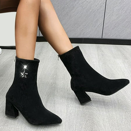 Hunpta Boots For Women Ankle Boots Heel Zipper Pointed Fashion Women s Thick Short Boots Retro women s boots
Hunpta Boots For Women Ankle Boots Heel Zipper Pointed Fashion Women s Thick Short Boots Retro women s boots