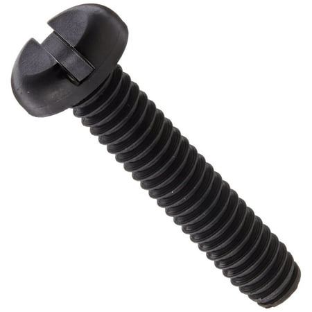 Nylon 6/6 Pan Head Machine Screw Black Slotted Drive #10-32 Thread Size 1/8 Length Fully Threaded USA Made (Pack of 100)
Nylon 6/6 Pan Head Machine Screw Black Slotted Drive #10-32 Thread Size 1/8 Length Fully Threaded USA Made (Pack of 100)