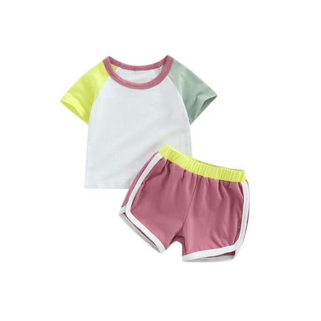 Genuiskids Infant Baby Girls 2Pcs Summer Outfits Round Neck Patchwork T-shirt and Elastic Waist Shorts 3M-3T
Genuiskids Infant Baby Girls 2Pcs Summer Outfits Round Neck Patchwork T-shirt and Elastic Waist Shorts 3M-3T