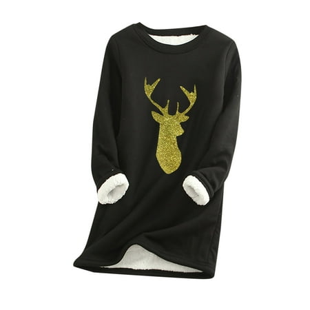 Women Thick Fleece Christmas Printing Sweatshirt Warm O-neck Underwear Top Tee Fashion Long Sleeve Shirt for Women Soft Cotton Long Sleeve T Shirt Women Short Sleeve Scrub Jackets Long Sleeve Running
Women Thick Fleece Christmas Printing Sweatshirt Warm O-neck Underwear Top Tee Fashion Long Sleeve Shirt for Women Soft Cotton Long Sleeve T Shirt Women Short Sleeve Scrub Jackets Long Sleeve Running