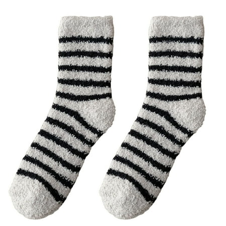 Yamaler 1 Pair Men Striped Socks Thickening Keep Warm Coral Fleece Individuality Cold Resistant Middle Tube Socks for Daily Use
Yamaler 1 Pair Men Striped Socks Thickening Keep Warm Coral Fleece Individuality Cold Resistant Middle Tube Socks for Daily Use