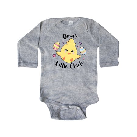 Inktastic Happy Easter Oma s Little Chick Gift Baby Girl Long Sleeve Bodysuit