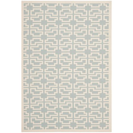 Safavieh Courtyard Collection CY6015-223 Aqua and Beige Indoor/Outdoor Area Rug (5'3" x 7'7")