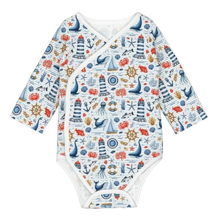 Coaee Watercolor Nautical for Soft Cotton Baby Long-Sleeve Bodysuit Girls Boys Bodysuit Romper
Coaee Watercolor Nautical for Soft Cotton Baby Long-Sleeve Bodysuit Girls Boys Bodysuit Romper