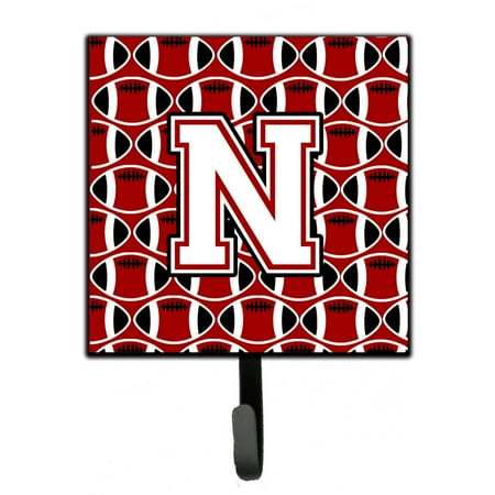 Carolines Treasures CJ1082-NSH4 Letter N Football Cardinal and White Leash or Key Holder 7Hx4.25W multicolor 
Carolines Treasures CJ1082-NSH4 Letter N Football Cardinal and White Leash or Key Holder 7Hx4.25W multicolor