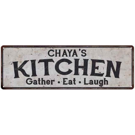 CHAYA's Kitchen Personalized Rustic Chic Decor Gift 6x18 Sign 206180051312