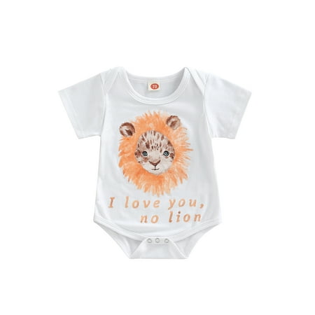 Binpure Infant Baby Bodysuit Short Sleeve Cartoon Lion Printed Round Neck Bodysuit
Binpure Infant Baby Bodysuit Short Sleeve Cartoon Lion Printed Round Neck Bodysuit