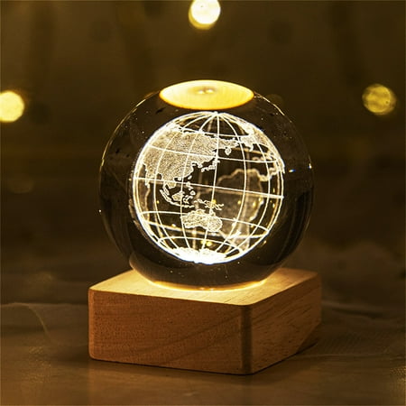 WMYBD Night Lights 3D Crystal Ball Night Light Solid Crystal Ball 3D Lasers Engraving Of Glass With Wooden Base USB Energy Supply Decoration Light Gfits
WMYBD Night Lights 3D Crystal Ball Night Light Solid Crystal Ball 3D Lasers Engraving Of Glass With Wooden Base USB Energy Supply Decoration Light Gfits