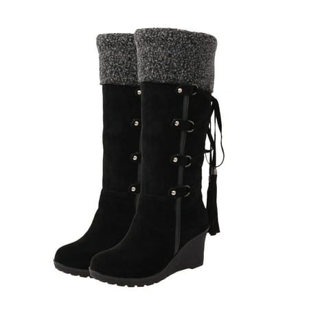 Women High Boots Fashion Slipsole High Boots Girl Tassel Boots Winter Snow Boots (Black Size 41)
Women High Boots Fashion Slipsole High Boots Girl Tassel Boots Winter Snow Boots (Black Size 41)