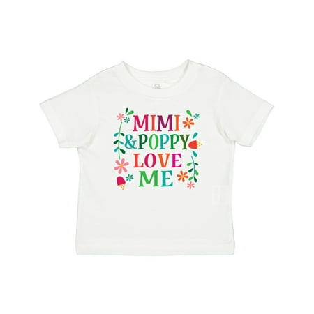 Inktastic Mimi and Poppy Love Me Granddaughter Gift Baby Girl T-Shirt