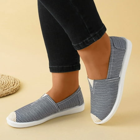 NEGJ Women Shallow Mouth Simple Single Shoes Casual Shoes Work Shoes Canvas Colorblock Striped Pattern Slip On Shoes
NEGJ Women Shallow Mouth Simple Single Shoes Casual Shoes Work Shoes Canvas Colorblock Striped Pattern Slip On Shoes