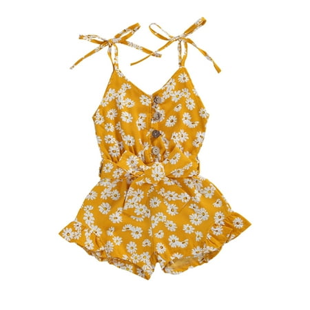 ZIYIXIN Toddler Kids Baby Girls Clothes Floral One Piece Romper Strap Jumpsuit Backless Bodysuit Shorts Summer Outfits Yellow 1-2 Years
ZIYIXIN Toddler Kids Baby Girls Clothes Floral One Piece Romper Strap Jumpsuit Backless Bodysuit Shorts Summer Outfits Yellow 1-2 Years