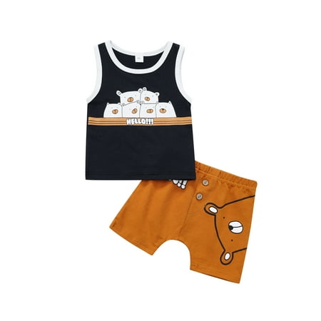 Calsunbaby Infant Baby Boys Summer 2Pcs Clothes Suit Cartoon Bear Print Sleeveless Vest Tops Elastic Waist Casual Shorts Set
Calsunbaby Infant Baby Boys Summer 2Pcs Clothes Suit Cartoon Bear Print Sleeveless Vest Tops Elastic Waist Casual Shorts Set