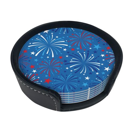 6 Pieces Of Round Leather Coasters Anti-Fouling And Anti-Ironing Coasters Suitable For Home Restaurants Kitchen Offices And So On 4th July Fireworks Blue
6 Pieces Of Round Leather Coasters Anti-Fouling And Anti-Ironing Coasters Suitable For Home Restaurants Kitchen Offices And So On 4th July Fireworks Blue