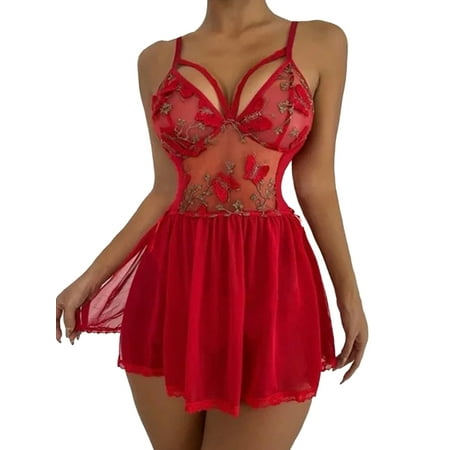 XXLvision Women Sexy Sheer Lace Butterfly Embroidery Lingerie Backless Sleepwear Slip Dress
XXLvision Women Sexy Sheer Lace Butterfly Embroidery Lingerie Backless Sleepwear Slip Dress