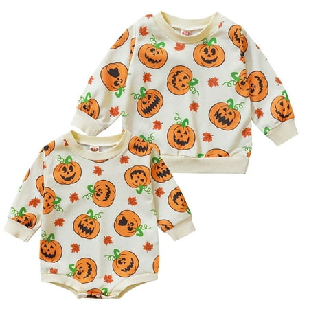 Lovebay 0-24M Halloween Baby Girl Boy Pumpkin Romper Sweatshirt Onesie Long Sleeve Bodysuit Top
Lovebay 0-24M Halloween Baby Girl Boy Pumpkin Romper Sweatshirt Onesie Long Sleeve Bodysuit Top