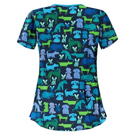 Women Scrubs Top Nurses Clothing Working Uniform Top Care Workwear Fashion Short Sleeve Blouse Shirt
Women Scrubs Top Nurses Clothing Working Uniform Top Care Workwear Fashion Short Sleeve Blouse Shirt