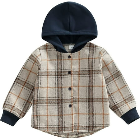PIKADINGNIS Toddler Baby Boy Flannel Plaid Jacket Long Sleeve Button Down Hooded Shirts Coats Shacket Casual Fall Winter Clothes
PIKADINGNIS Toddler Baby Boy Flannel Plaid Jacket Long Sleeve Button Down Hooded Shirts Coats Shacket Casual Fall Winter Clothes
