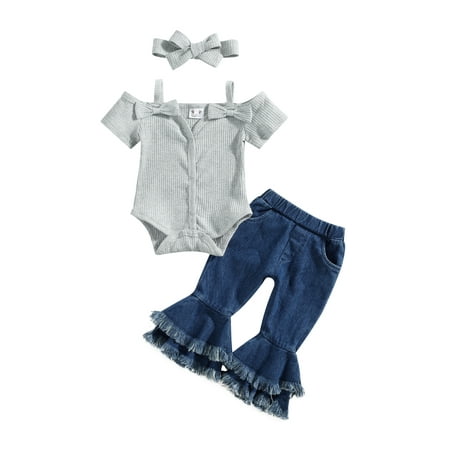 Arvbitana 3Pcs Infant Baby Girl Pants Suit 0 6 12 18 24 Months Short Sleeve Buttons Romper Shirt + Bell-Bottoms Trousers Outfit + Head Band
Arvbitana 3Pcs Infant Baby Girl Pants Suit 0 6 12 18 24 Months Short Sleeve Buttons Romper Shirt + Bell-Bottoms Trousers Outfit + Head Band