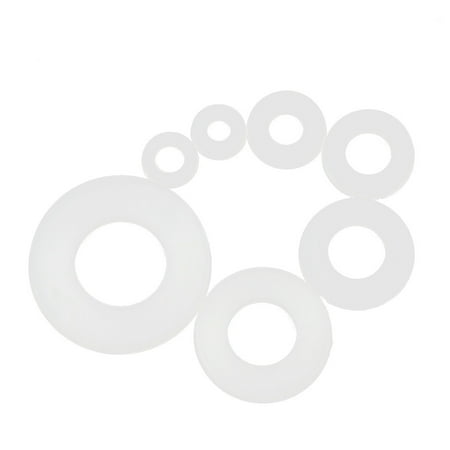 250PCS Easy Install Nylon Insulation Gaskets Washer Set Box Flat -M8