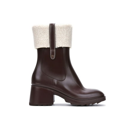 Cape Robbin Chrisma Brown Fur-Lined Square Toe Lug Booties