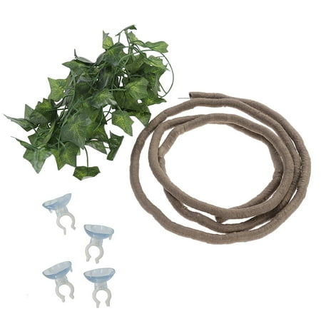 Jungle Vines Artificial Ivy Leaf Pet Habitat Decor with Suckers and Ivy Leaf for Lizard Frogs Snakes and More Reptiles(Green)
Jungle Vines Artificial Ivy Leaf Pet Habitat Decor with Suckers and Ivy Leaf for Lizard Frogs Snakes and More Reptiles(Green)