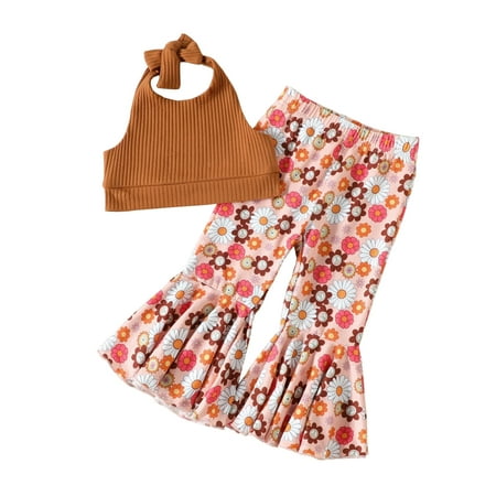 Summer Savings Clearance! Edvintorg 6M-4Y Kids Clothes Girls Toddler Baby Girl Summer Clothes Cute Halter Vest Sweet Flower Print Ruffles Flared Pants Suit
Summer Savings Clearance! Edvintorg 6M-4Y Kids Clothes Girls Toddler Baby Girl Summer Clothes Cute Halter Vest Sweet Flower Print Ruffles Flared Pants Suit