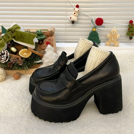 2024 Spring All-match Thick Bottom Black Small Shoes Women‘s High Heels New French Style Retro JK Loafers Trendy
2024 Spring All-match Thick Bottom Black Small Shoes Women‘s High Heels New French Style Retro JK Loafers Trendy
