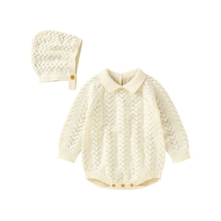 Nokpsedcb 2PCS Newborn Infant Baby Girls Boys Solid Color Long Sleeve Lapel Knitted Romper Beige 6-12 Months
Nokpsedcb 2PCS Newborn Infant Baby Girls Boys Solid Color Long Sleeve Lapel Knitted Romper Beige 6-12 Months