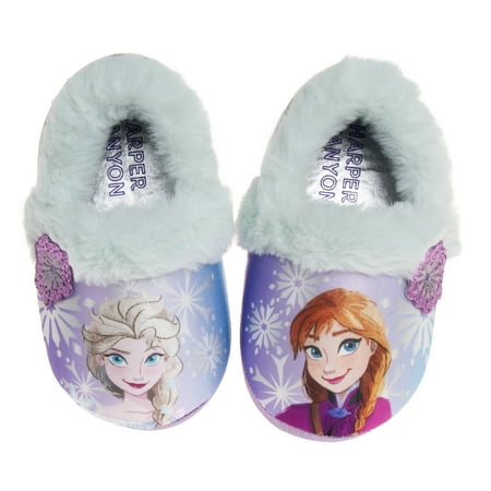Disney Frozen Anna and Elsa Happy Sisters Toddler Girls Dual Sizes Slippers
