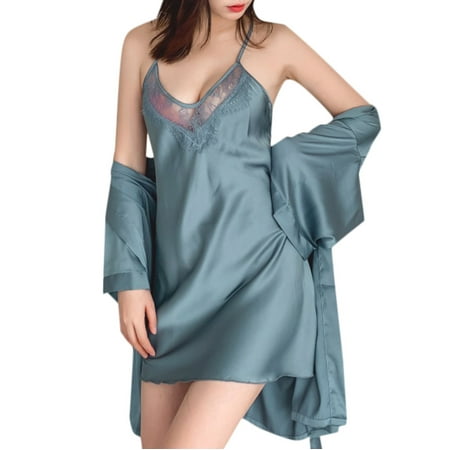 Womens Summer Pajamas Sets Underwear Suit Lingerie Lace Lace Suits Gowns for Women Sleepwear Green M
Womens Summer Pajamas Sets Underwear Suit Lingerie Lace Lace Suits Gowns for Women Sleepwear Green M