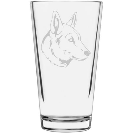 Seppala Siberian Sleddog Dog Themed Etched All Purpose 16oz Libbey Pint Glass