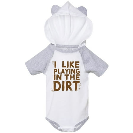 Inktastic I Like Playing in the Dirt Gift Baby Boy or Baby Girl Bodysuit