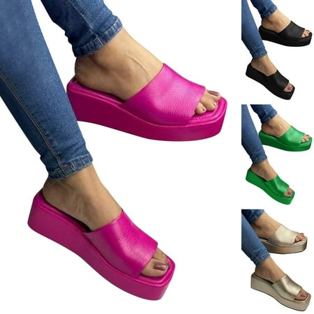Aayomet Womens Slippers Women Slippers Fashion New Pattern Candy Color Summer Thick Bottom Flat Comfortable Large Casual Sandals Gold 8.5
Aayomet Womens Slippers Women Slippers Fashion New Pattern Candy Color Summer Thick Bottom Flat Comfortable Large Casual Sandals Gold 8.5