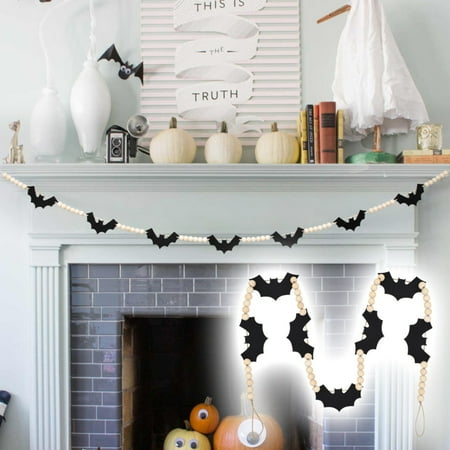 Elbeaqi Halloween Clearance Decorations Indoor / Outdoor Wood Bats Bead Garland Banner For Decor Farmhouse Decorations For Fireplace Mantle Walls
Elbeaqi Halloween Clearance Decorations Indoor / Outdoor Wood Bats Bead Garland Banner For Decor Farmhouse Decorations For Fireplace Mantle Walls