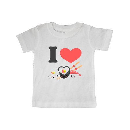 Inktastic Kawaii I Love Sushi II Gift Baby Boy or Baby Girl T-Shirt